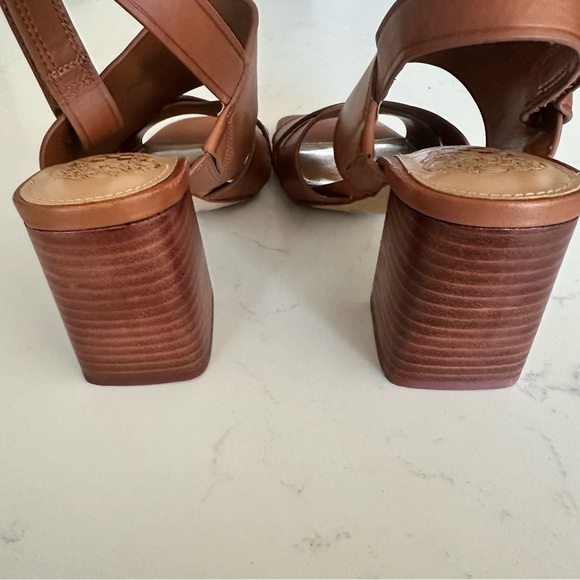Vince Camuto Women's Bebendy Block Heel Sandal Heeled brown size: 5 - Picture 5 of 5